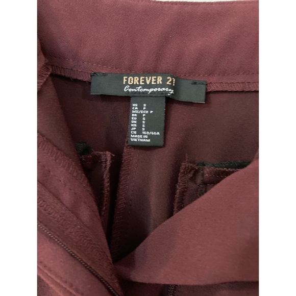 Forever 21 Burgundy Tuxedo Pant! - Picture 4 of 5